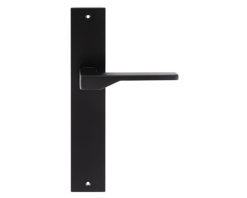 Дверная ручка на планке Extreza Hi-Tech ADONA 122 PL11 черный матовый F22 Дверная ручка на планке Extreza Hi-Tech ADONA 122 PL11 черный матовый F22