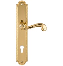 Дверная ручка на планке Extreza BERTA-PL03-CYL-85-F01 (BERTA 312) полированная латунь