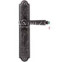 Дверная ручка Extreza LEON (Леон) 303 на планке PL03 античное серебро F45