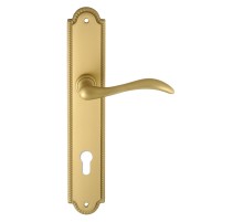 Дверная ручка на планке Extreza AGATA-PL03-CYL85-F02 (AGATA 310) матовая латунь