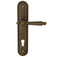 Дверная ручка Extreza DANIEL (Даниел) 308 на планке PL05-CYL-85 античная бронза F23
