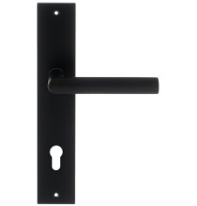 Дверная ручка на планке Extreza ODA-PL11-CYL85-F22 (ODA 133) черный матовый