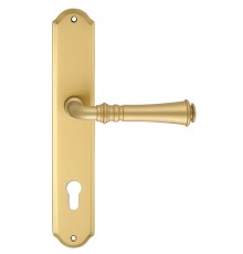 Дверная ручка на планке Extreza CANNA 327 PL01-CYL матовая латунь F02