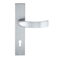 Дверная ручка на планке Extreza CASCATA-PL11-CYL-85-F05 (CASCATA 140) матовый хром