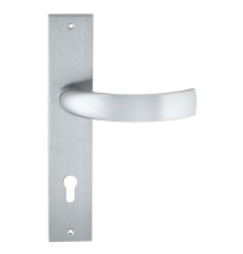 Дверная ручка на планке Extreza CASCATA-PL11-CYL-85-F05 (CASCATA 140) матовый хром