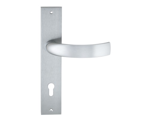 Дверная ручка на планке Extreza CASCATA-PL11-CYL-85-F05 (CASCATA 140) матовый хром