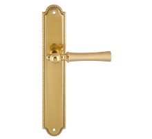 Дверная ручка на планке Extreza DEZI 309 PL03-F07-F01 матовая латунь глянец / латунь / планка латунь