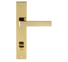 Дверная ручка на планке Extreza ENZO-PL13-WC96-PVD-F06 (ENZO 117) полированная латунь PVD
