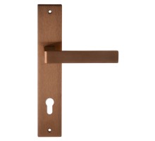 Дверная ручка на планке Extreza ENZO-PL13-CYL-85-F09-PVD (ENZO 117) медь PVD