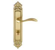 Дверная ручка на планке Extreza FLEXA-PL02-WC-96-F07 (FLEXA 335) матовая латунь глянец