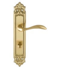Дверная ручка на планке Extreza FLEXA-PL02-WC-96-F07 (FLEXA 335) матовая латунь глянец