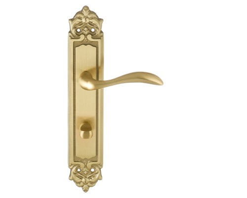 Дверная ручка на планке Extreza FLEXA-PL02-WC-96-F07 (FLEXA 335) матовая латунь глянец