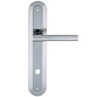 Дверная ручка Extreza NUVO 125 на планке PL05-WC-96 матовый хром / хром F05/F04