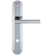 Дверная ручка Extreza NUVO 125 на планке PL05-WC-96 матовый хром / хром F05/F04