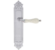 Дверная ручка Extreza DANA CRACKLE (Дана кракле) 306 на планке PL02 полированный хром F04