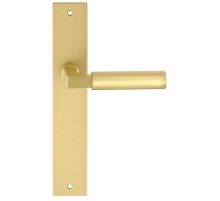 Дверная ручка на планке Extreza STEM-PL13-F07-F02 (STEM 135) матовая латунь глянец / матовая латунь
