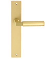 Дверная ручка на планке Extreza STEM-PL13-F07-F02 (STEM 135) матовая латунь глянец / матовая латунь