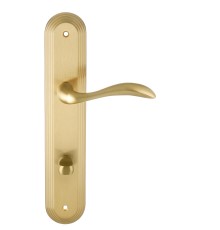 Дверная ручка на планке Extreza FLEXA-PL05-WC-96-F07 (FLEXA 335) матовая латунь глянец