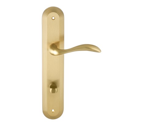 Дверная ручка на планке Extreza FLEXA-PL05-WC-96-F07 (FLEXA 335) матовая латунь глянец