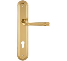 Дверная ручка на планке Extreza GUSTO 334 PL05-CYL-85 полированная латунь F01