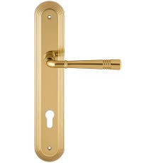 Дверная ручка на планке Extreza GUSTO 334 PL05-CYL-85 полированная латунь F01