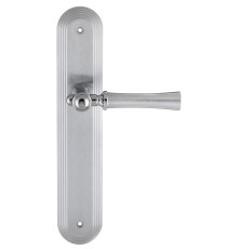 Дверная ручка на планке Extreza DEZI 309 PL05-F05-F04-F05 матовый хром / хром / планка матовый хром