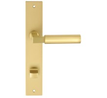 Дверная ручка на планке Extreza STEM-PL13-WC-96-F07-F02 (STEM 135) матовая латунь глянец / матовая латунь