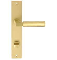 Дверная ручка на планке Extreza STEM-PL13-WC-96-F07-F02 (STEM 135) матовая латунь глянец / матовая латунь