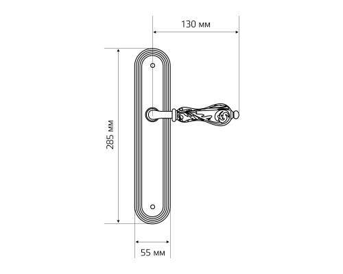 Дверная ручка на планке Extreza GRETA 302 PL05-F01 полированная латунь Дверная ручка на планке Extreza GRETA 302 PL05-F01 полированная латунь