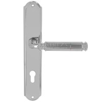 Дверная ручка Extreza BENITO (Бенито) 307 на планке PL01 полированный хром F04 под цилиндр CYL