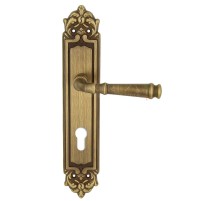 Дверная ручка Extreza BONO (Боно) 328 на планке PL02 CYL матовая бронза F03