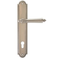 Дверная ручка Extreza LEON (Леон) 303 на планке PL03 CYL полированный никель F21