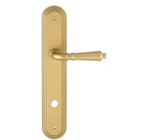 Дверная ручка на планке под WC Extreza Classic PETRA 304 PL05-WC-96 матовая латунь F02