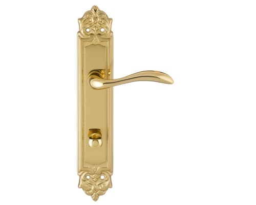 Дверная ручка на планке Extreza FLEXA-PL02-WC-96-F01 (FLEXA 335) полированная латунь Дверная ручка на планке Extreza FLEXA-PL02-WC-96-F01 (FLEXA 335) полированная латунь