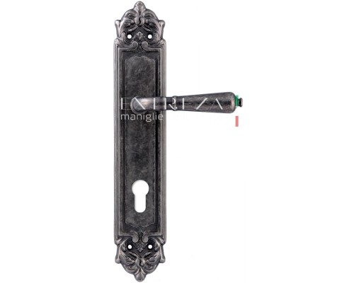 Дверная ручка на планке под цилиндр Extreza Classic PETRA 304 PL02-CYL-85 античное серебро F45 Дверная ручка на планке под цилиндр Extreza Classic PETRA 304 PL02-CYL-85 античное серебро F45