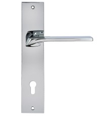 Дверная ручка на планке Extreza ERICA-PL11-CYL-85-F04 (ERICA 119) полированный хром