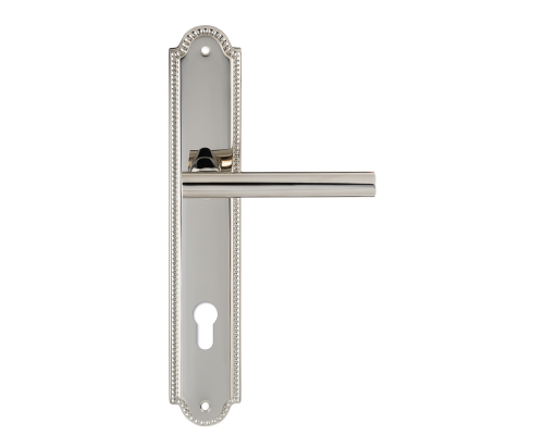Дверная ручка на планке Extreza PIVOT 132 PL03-CYL-85 полированный никель F21 Дверная ручка на планке Extreza PIVOT 132 PL03-CYL-85 полированный никель F21