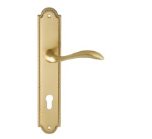 Дверная ручка на планке Extreza FLEXA-PL03-CYL-85-F07 (FLEXA 335) матовая латунь глянец
