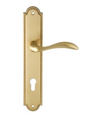 Дверная ручка на планке Extreza FLEXA-PL03-CYL-85-F07 (FLEXA 335) матовая латунь глянец