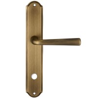 Дверная ручка Extreza SANDRO (Сандро) 332 на планке PL01 матовая бронза F03 сантехническая завертка WC