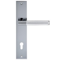 Дверная ручка на планке Extreza Hi-Tech TUBA 126 PL11-CYL-85 полированный хром F04