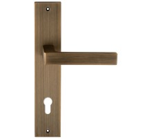 Дверная ручка на планке Extreza ENZO-PL11-CYL85-F03 (ENZO 117) матовая бронза