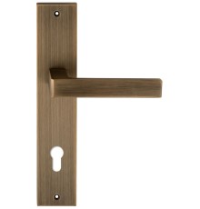 Дверная ручка на планке Extreza ENZO-PL11-CYL85-F03 (ENZO 117) матовая бронза