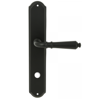 Дверная ручка на планке под WC Extreza Classic PETRA 304 PL01-WC-96 черный матовый F22