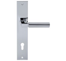 Дверная ручка на планке под цилиндр Extreza STEM-PL11-CYL-85-F04 (STEM 135) полированный хром