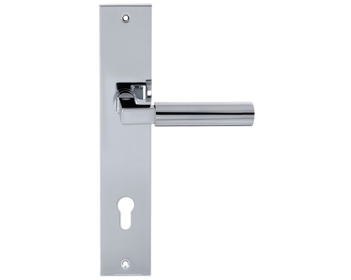 Дверная ручка на планке под цилиндр Extreza STEM-PL11-CYL-85-F04 (STEM 135) полированный хром Дверная ручка на планке под цилиндр Extreza STEM-PL11-CYL-85-F04 (STEM 135) полированный хром