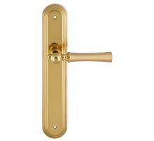 Дверная ручка на планке Extreza DEZI 309 PL05-F07-F01 матовая латунь глянец / латунь / планка латунь