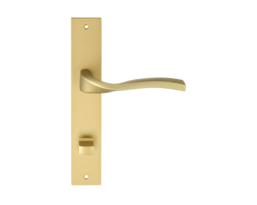 Дверная ручка на планке Extreza PERLA-PL13-WC-96-F02 (PERLA 114) матовая латунь Дверная ручка на планке Extreza PERLA-PL13-WC-96-F02 (PERLA 114) матовая латунь