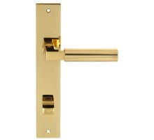 Дверная ручка на планке Extreza STEM-PL13-WC-96-F01-F06 (STEM 135) полированная латунь / латунь PVD