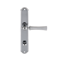 Дверная ручка на планке Extreza DEZI 309 PL01-WC-96-F05-F04 матовый хром / хром / планка хром